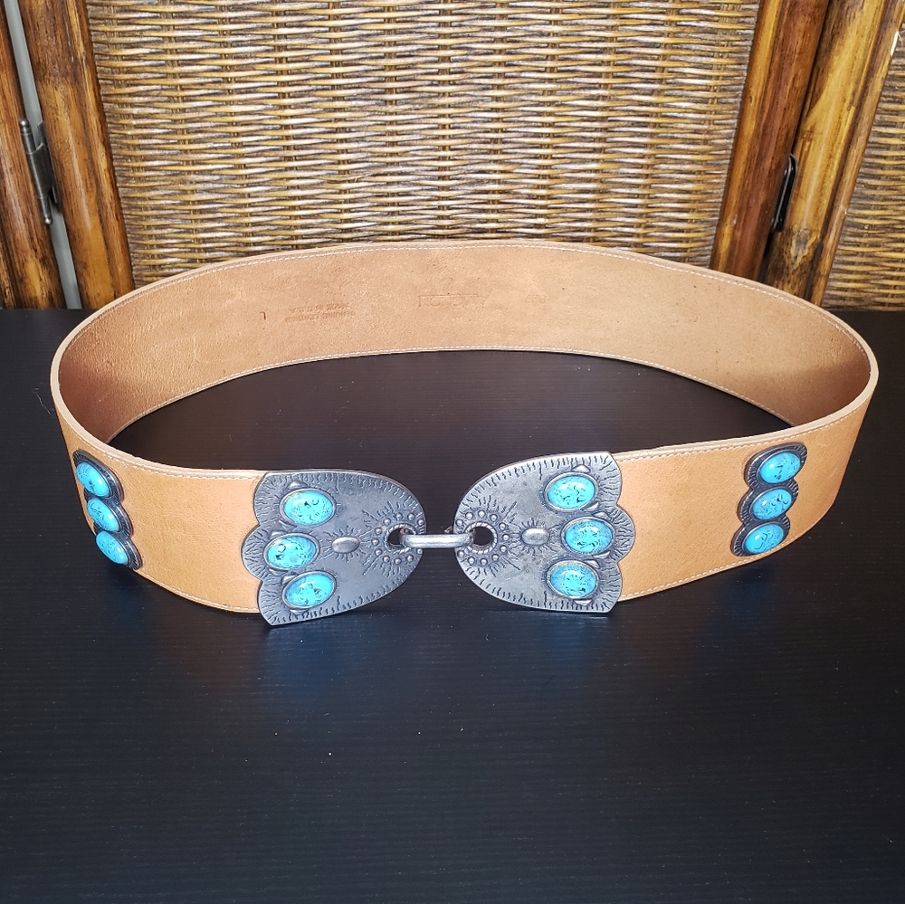 Avignon Western Native Inspired Leather Belt